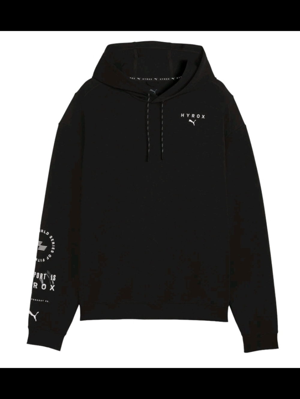 PUMA x HYROX Men's Black Logo Hoodie